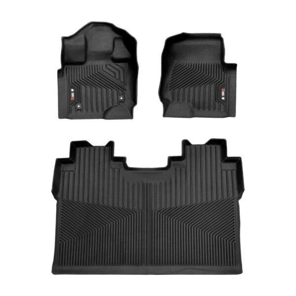 OMAC Premium Floor Mats for Ford F150 SuperCrew 2015-2023 Heavy Duty All-Weather