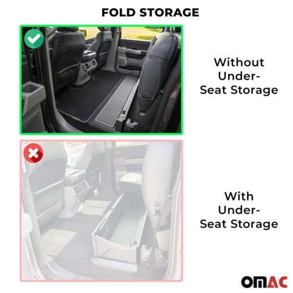 OMAC Premium Floor Mats for Ford F150 SuperCrew 2015-2023 Heavy Duty All-Weather