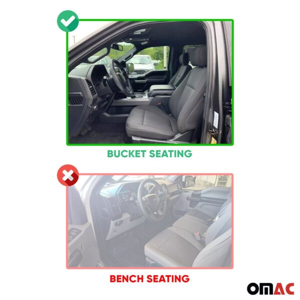 OMAC Premium Floor Mats for Ford F150 SuperCrew 2015-2023 Heavy Duty All-Weather