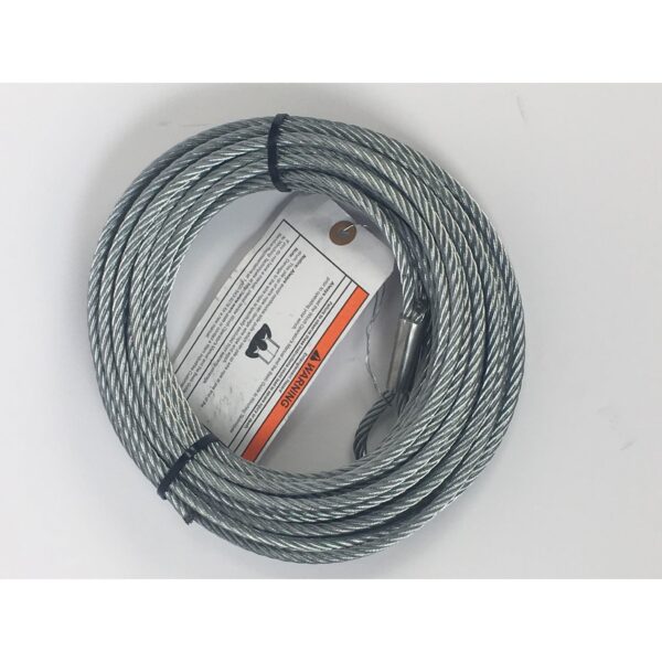 WIRE ROPE ASSEMBLY 1/4 Inch Diameter x 50 Foot Length