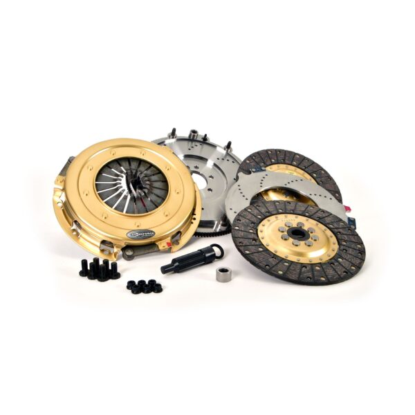 Centerforce SST 10.4, Multi=Disc Clutch and Flywheel Kit, 44.30 lbs, 153 Tooth Gear, 0 in/oz Internally Balanced, 6 Bolt Crank, 925 ft/lbs Capacity, 10.4in Dia., 26-Spline, Fits Chevrolet/GMC Cars and Trucks 8 Cyl