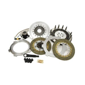 Centerforce DYAD ? DS 8.75, Multi-Disc Clutch and Flywheel Kit, 21.20 lbs, 114 Tooth Gear, 7 Bolt Crank, 300-600 ft/lbs Capacity, 8.75in Dia., 23-Spline, Fits Mitsubishi Lancer Evolution 2.0L