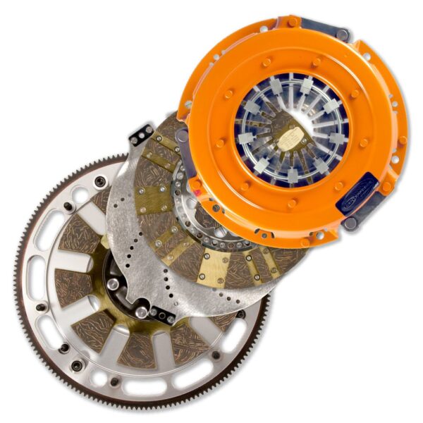 Centerforce DYAD ? DS 10.4, Multi-Disc Clutch and Flywheel Kit, 45.95 lbs, 164 Tooth Gear, 0 in/oz Internally Balanced, 8 Bolt Crank, 1300 ft/lbs Capacity, 10.4in Dia., 23M-Spline, Fits Ford Mustang Boss 302 5.0L