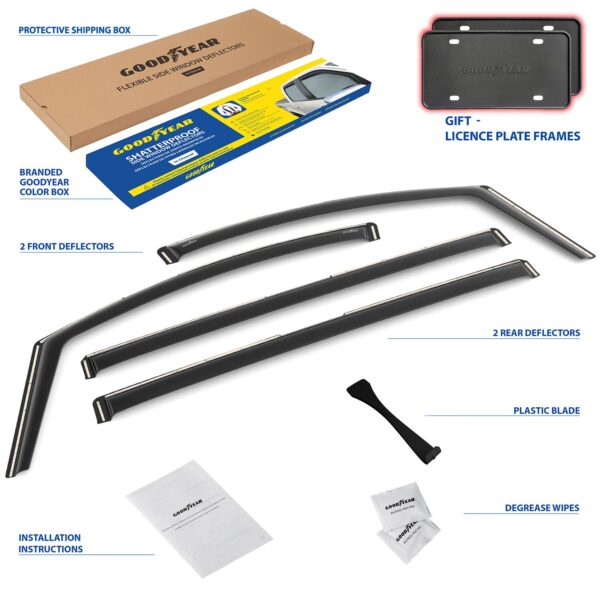 GOODYEAR In-Channel Window Deflectors Shatterproof