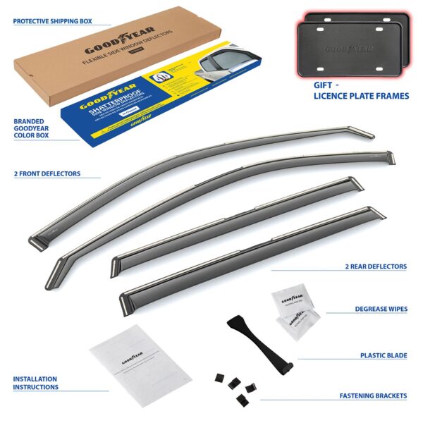 GOODYEAR In-Channel Window Deflectors Shatterproof