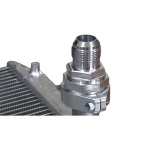 Weld Free 20AN Compression Fitting; Fits 1.45-1.60"; Clearcoat; Billet
