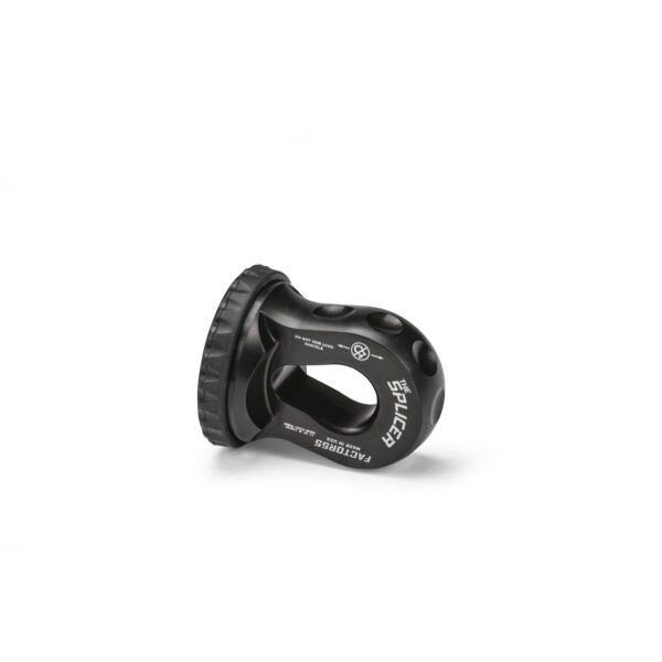 SPLICER 3/8-1/2" SYNTHETIC ROPE SPLICE-ON SHACKLE MOUNT -- BLACK