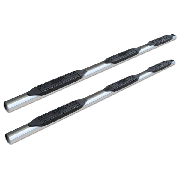 Raptor Series - 0403-0074 - 4 in Wheel to Wheel Oval Steps Polished Stainless Steel - 99-16 Ford F-250 Super Duty Crew Cab 6.9ft Bed, 00-16 F-350 Super Duty Crew Cab 8ft Bed Dually