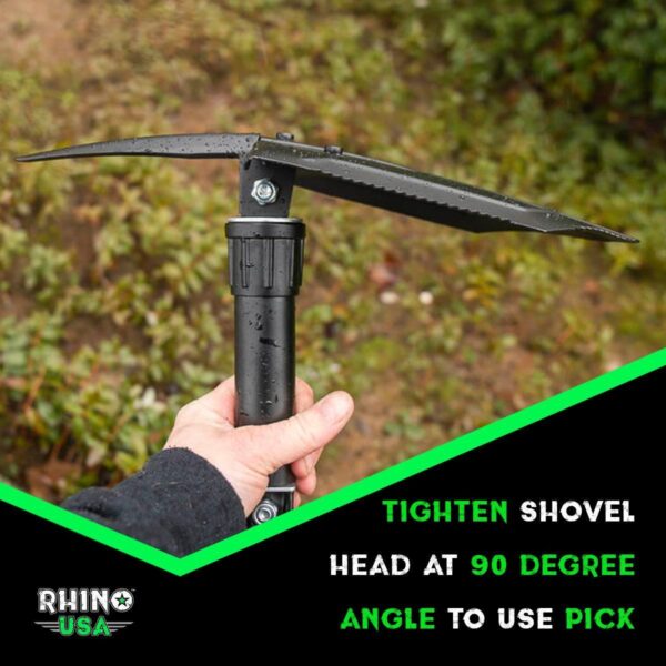RHINO USA FOLDING RECOVERY SHOVEL W/PICK