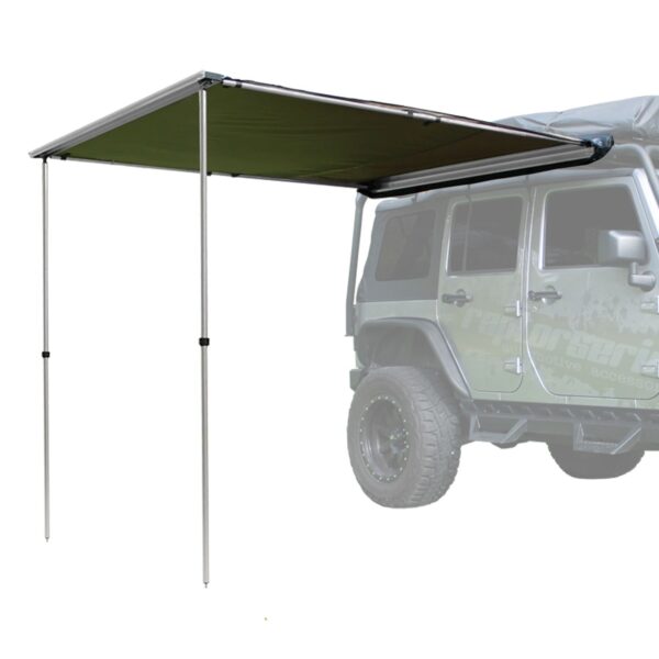 OFFGRID - 100000-000400 - Rooftop Awning Olive Drab Polyester - 6.5ft x 8.2ft Pull-Out Roof Top Awning