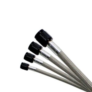 Nitrous Express 3AN SS Braided Hose Black, 40 inch