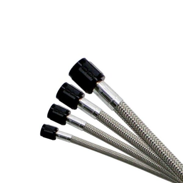 Nitrous Express 3AN SS Braided Hose Black, 40 inch