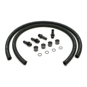 HAMBURGER'S PERFORMANCE PRODUCTS 48 IN. PREMIUM OIL LINES FOR HAMBURGER'S BILLET OIL FILTRATION KITS; 3/4 IN. I.D. HOSE; -12AN FITTINGS