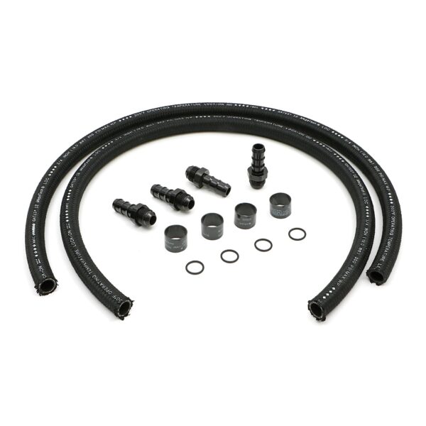 HAMBURGER'S PERFORMANCE PRODUCTS 48 IN. PREMIUM OIL LINES FOR HAMBURGER'S BILLET OIL FILTRATION KITS; 3/4 IN. I.D. HOSE; -12AN FITTINGS