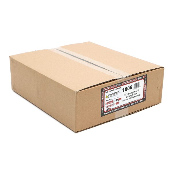 HAMBURGER'S PERFORMANCE PRODUCTS 48 IN. PREMIUM OIL LINES FOR HAMBURGER'S BILLET OIL FILTRATION KITS; 3/4 IN. I.D. HOSE; -12AN FITTINGS