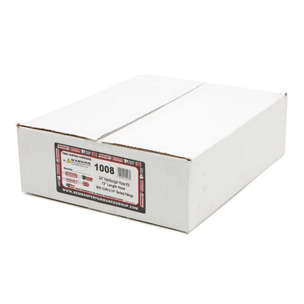 HAMBURGER'S PERFORMANCE PRODUCTS 72 IN. PREMIUM OIL LINES FOR HAMBURGER'S BILLET OIL FILTRATION KITS; 3/4 IN. I.D. HOSE; -12AN FITTINGS