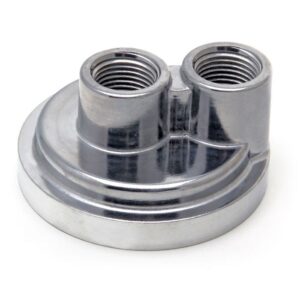 TRANS-DAPT PERFORMANCE PRODUCTS SPIN-ON STYLE OIL FILTER BYPASS ADAPTER; 3-3/16 IN. I.D. AND 3-7/16 IN. O.D. FLANGE W/ 13/16 IN.-16 THREADS