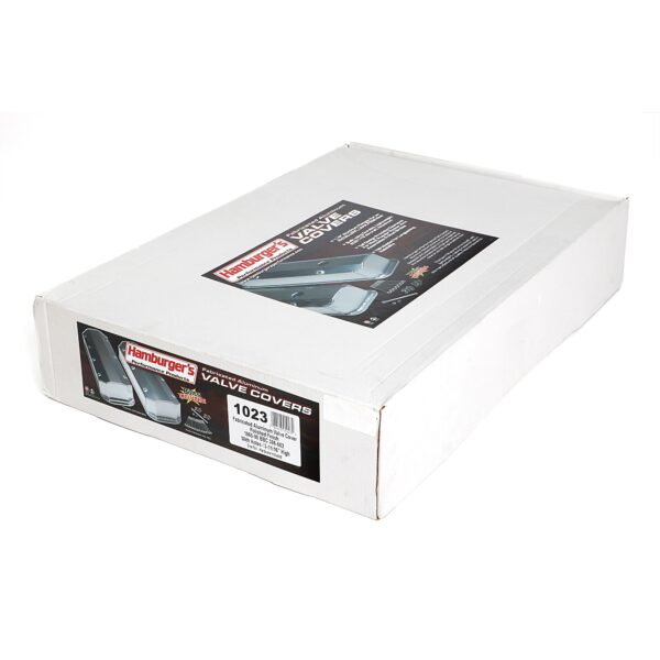 HAMBURGER'S PERFORMANCE PRODUCTS FABRICATED ALUMINUM VALVE COVERS POLISHED BBC WITH HOLE