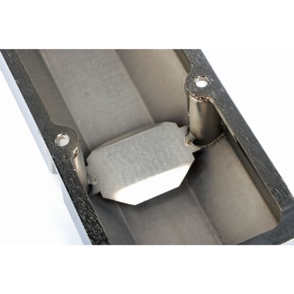 HAMBURGER'S PERFORMANCE PRODUCTS FABRICATED ALUMINUM VALVE COVERS CHROME SBC WITH HOLE