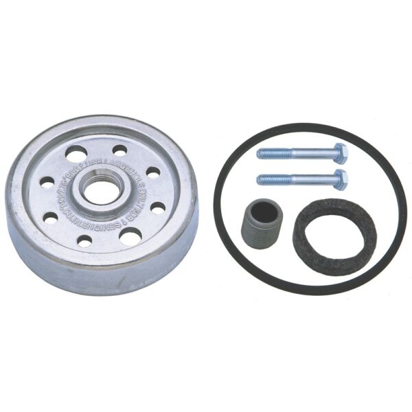 TRANS-DAPT PERFORMANCE PRODUCTS 1956-67 CHEVY V8 CANISTER-STYLE OIL FILTER W/ 1/4 IN. BOLTS TO SPIN-ON STYLE OIL FILTER ADAPTER- PH30