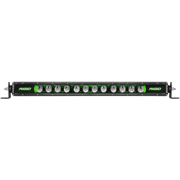 RIGID Radiance Plus SR-Series Single Row LED Light Bar With 8 Backlight Options: Red, Green, Blue, Light Blue, Purple, Amber, White Or Rotating, 10 Inch Length