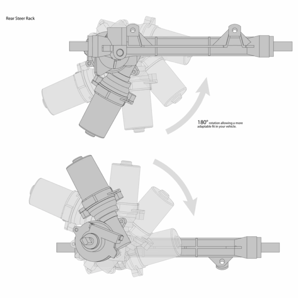 Clockable Electric Rack and Pinion System - Rear Steer