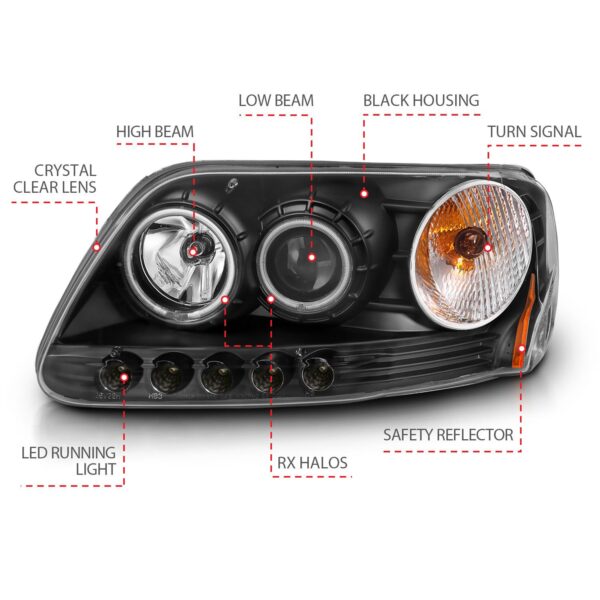 Projector Headlight Set w/Halo
