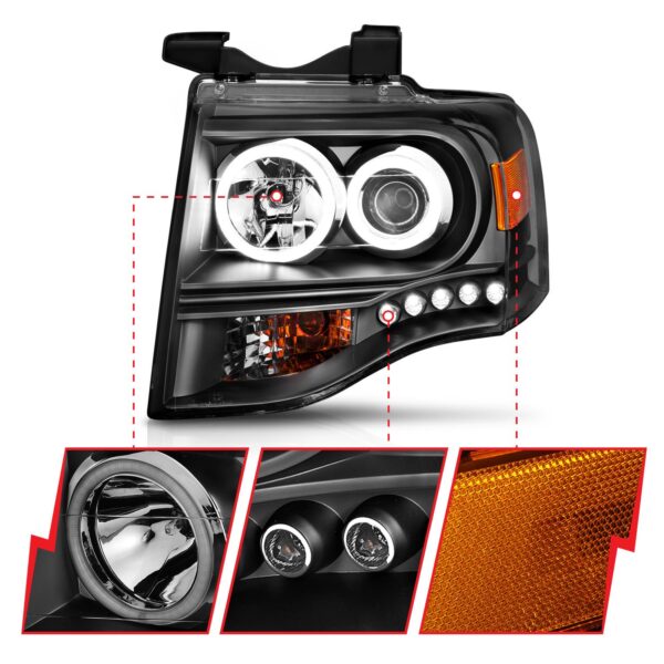 Projector Headlight Set w/Halo