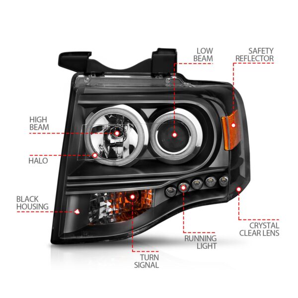 Projector Headlight Set w/Halo
