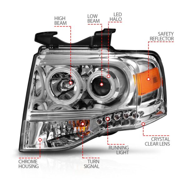 Projector Headlight Set w/Halo