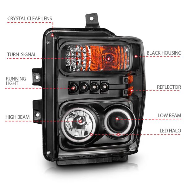 Projector Headlight Set w/Halo