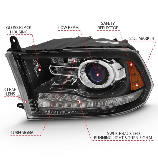ANZO USA Projector Headlights W/ Halo