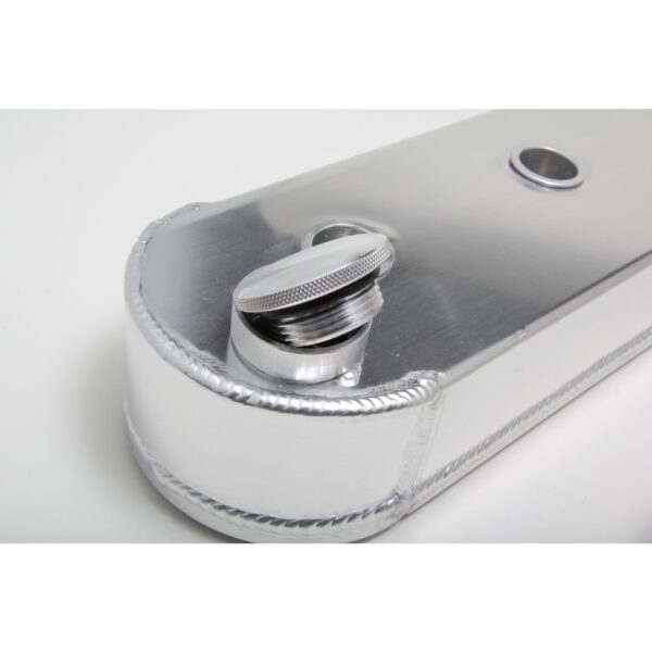 HAMBURGER'S PERFORMANCE PRODUCTS BRUSHED ALUMINUM FABRICATED VALVE COVERS; GM LS SERIES; NO BRACKET MOUNTING HOLES