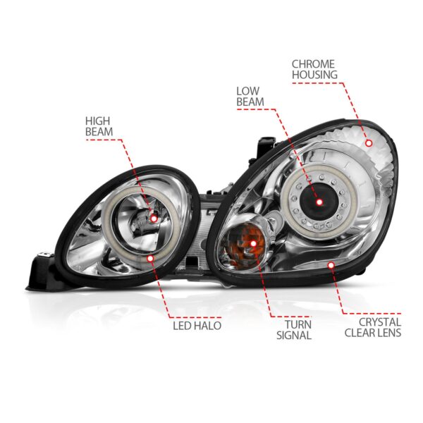 Projector Headlight Set w/Halo