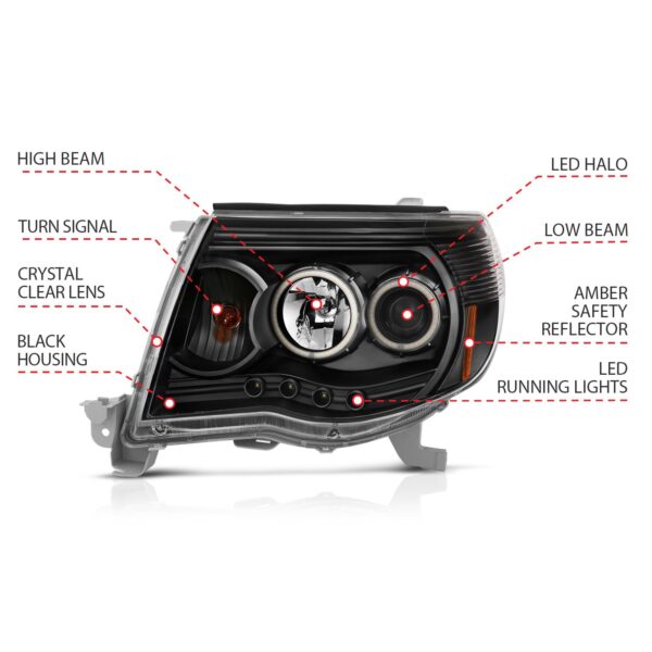 Projector Headlight Set w/Halo