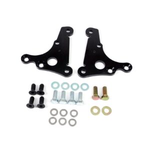 Front caliper brackets for S550 brakes with Ridetech 79-93 Mustang SLA.