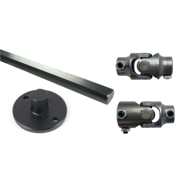 Steering column u-joint kit for 1965-1978 F-100, stock column to 79-93 Mus rack.