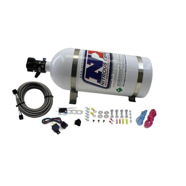 Nitrous Express 8-Cyl. Nozzle System Complete (Includes 10lb Bottle, Brackets, Feedline, & Elecc