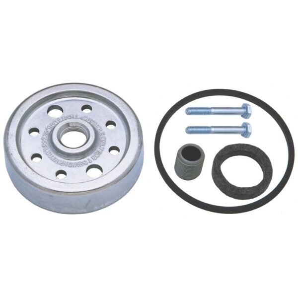 TRANS-DAPT PERFORMANCE PRODUCTS 1968-UP CHEVY V8 CANISTER-STYLE OIL FILTER W/ 5/16 IN. BOLTS TO SPIN-ON STYLE OIL FILTER ADAPTER- PH30