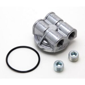 TRANS-DAPT PERFORMANCE PRODUCTS 90 DEGREE OIL BYPASS ADAPTER; 2-1/2 IN. I.D. AND 2-3/4 IN. O.D. FILTER FLANGE; 22MMX1.5 THREAD SIZE