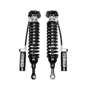 RSO Suspension - 150107-452200 - Front 2.5 Coilover Adjustable Compression and Rebound Remote Reservoir Shocks 0-3in Lift - 07-21 Toyota Tundra
