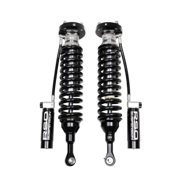 RSO Suspension - 150107-452200 - Front 2.5 Coilover Adjustable Compression and Rebound Remote Reservoir Shocks 0-3in Lift - 07-21 Toyota Tundra