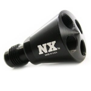 Nitrous Express 4 PORT SHOWERHEAD DIST BLOCK W/6AN INLET (BLUE)