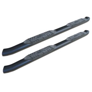 Raptor Series - 1608-0375BT - 5 in OE Style Curved Oval Steps Black Textured Alloy Steel - 07-18 Jeep Wrangler JK/JKU 4-Door