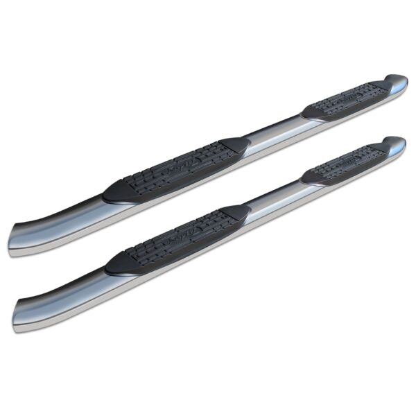 Raptor Series - 1604-0259 - 5 in OE Style Curved Oval Steps Polished Stainless Steel - 05-23 Toyota Tacoma Access/Extended Cab