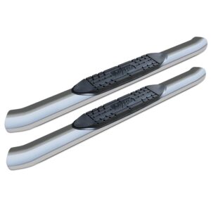 Raptor Series - 1604-0091 - 5 in OE Style Curved Oval Steps Polished Stainless Steel - 07-17 Toyota Tundra Regular Cab