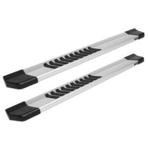 Raptor Series - 1701-0017 - 6 in OEM Style Slide Track Running Boards Brushed Aluminum - 19-25 Chevy Silverado/GMC Sierra 1500, 20-25 Silverado/Sierra 2500/3500 HD Regular Cab