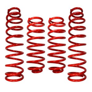 RSO Suspension - 170107-404500 - Front and Rear Coil Springs 2.5in Lift Red - 07-18 Jeep Wrangler JK/JKU 4-Door
