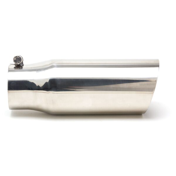 HEDMAN HEDDERS EXHAUST TIP-BOLT ON; STAINLESS STEEL; 3 1/2" INLET X 4 1/2" OUTLET X 12" SLANT
