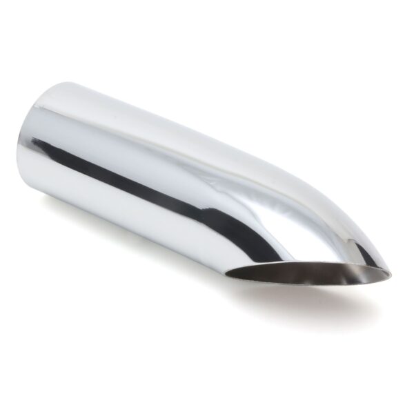 HEDMAN HEDDERS ROUND- TURN DOWN HOT TIPS EXHAUST TIP FOR 2-1/2 IN. EXHAUST SYSTEM; 9 IN. LONG; 2-5/8 IN. OUTLET- CHROME